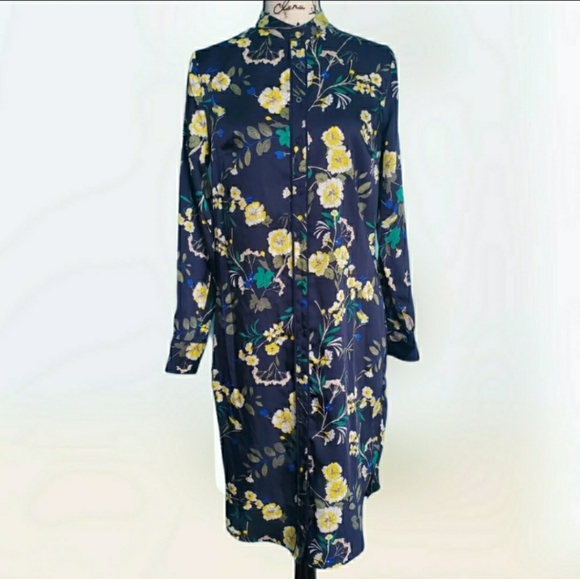 Lauren Ralph Lauren Floral Silky Button Down Dress - Picture 2 of 16